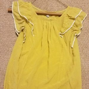 Odille all flutter silk shirt. Size 4. Ruffled